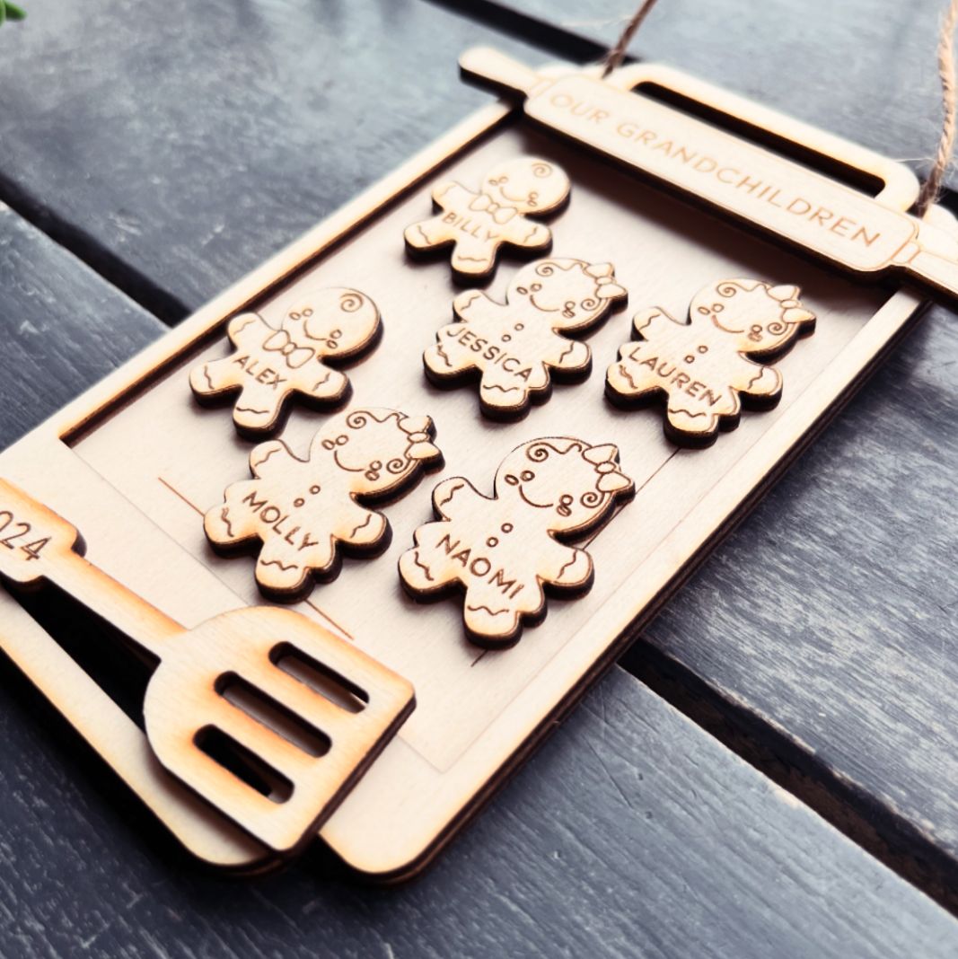 ❆'Gingerbread Family' - Personalised Christmas bauble