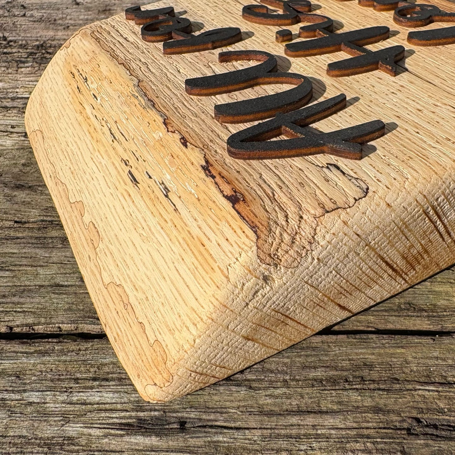 'All for His glory' - live edge rustic decorative plaque