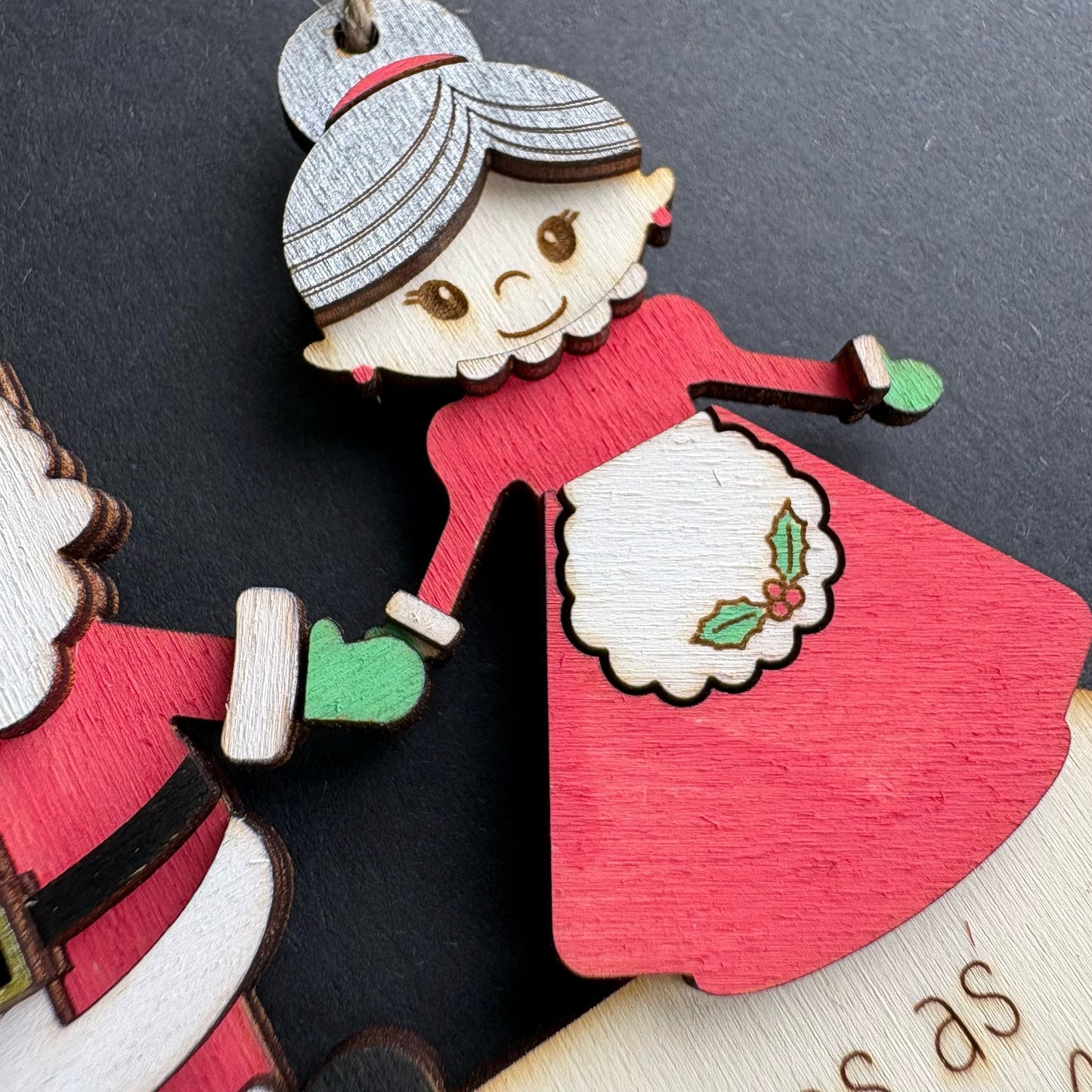 ❆ 'First Christmas as Mr & Mrs' personalised wooden Christmas bauble