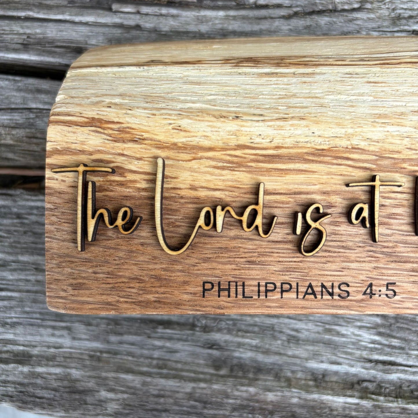 'The Lord is at hand' - rustic decorative plaque