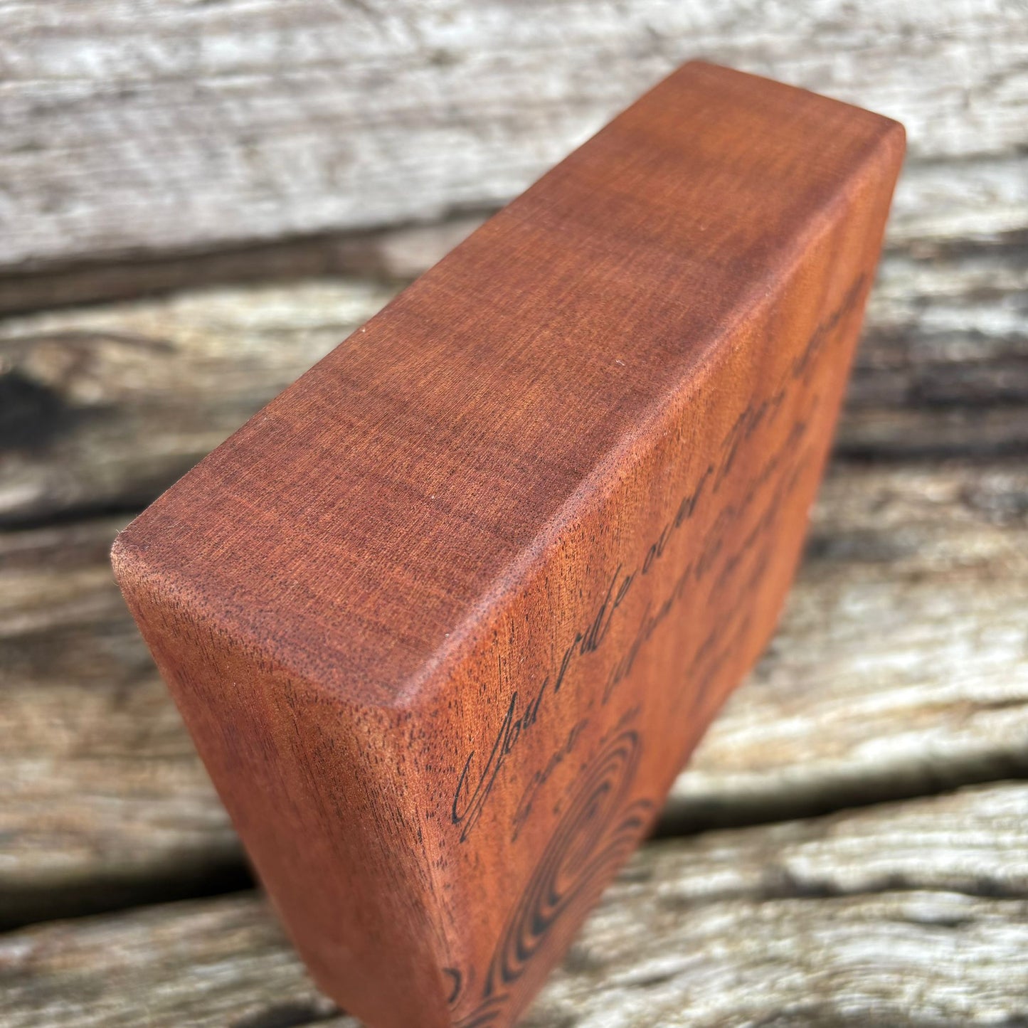 'You rule over the surging sea' - mahogany decorative plaque