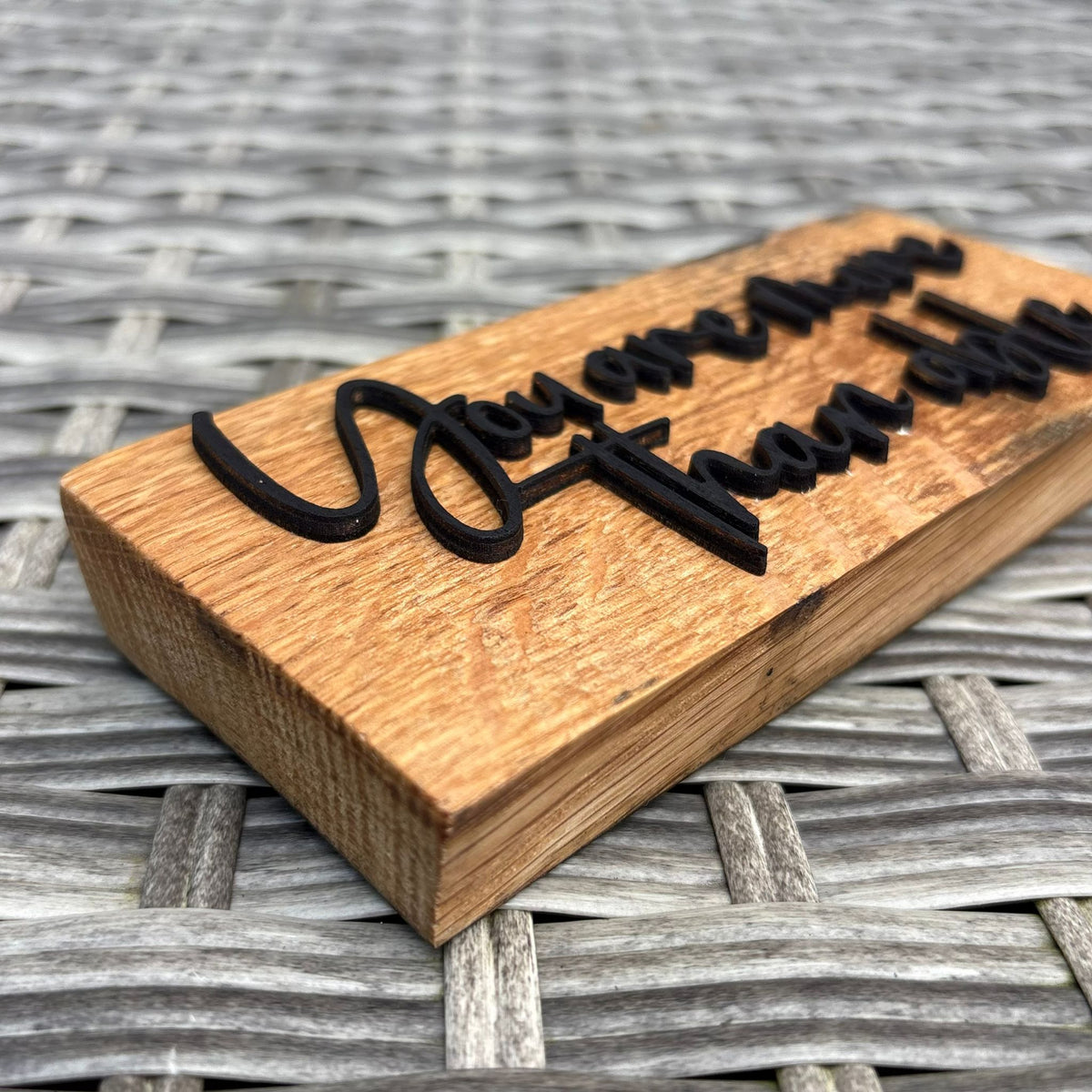 'You are more than able' small decorative oak plaque