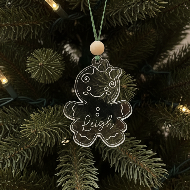❆ Personalised Gingerbread Christmas bauble