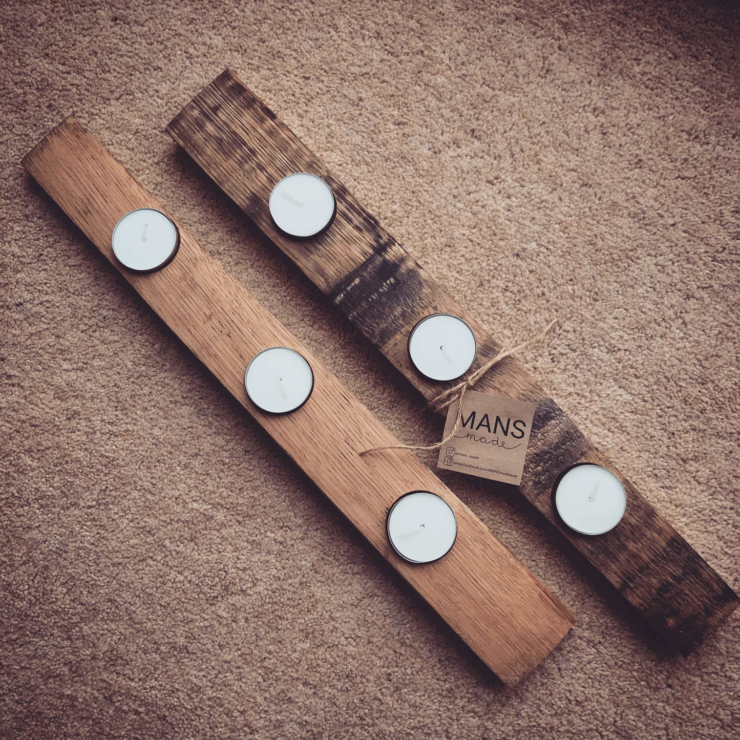 ❆ Decorative barrel candle holder