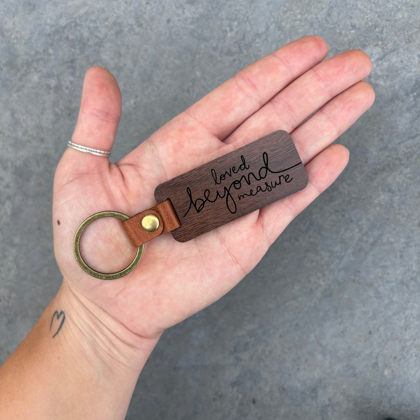 ‘Loved beyond measure' keyring