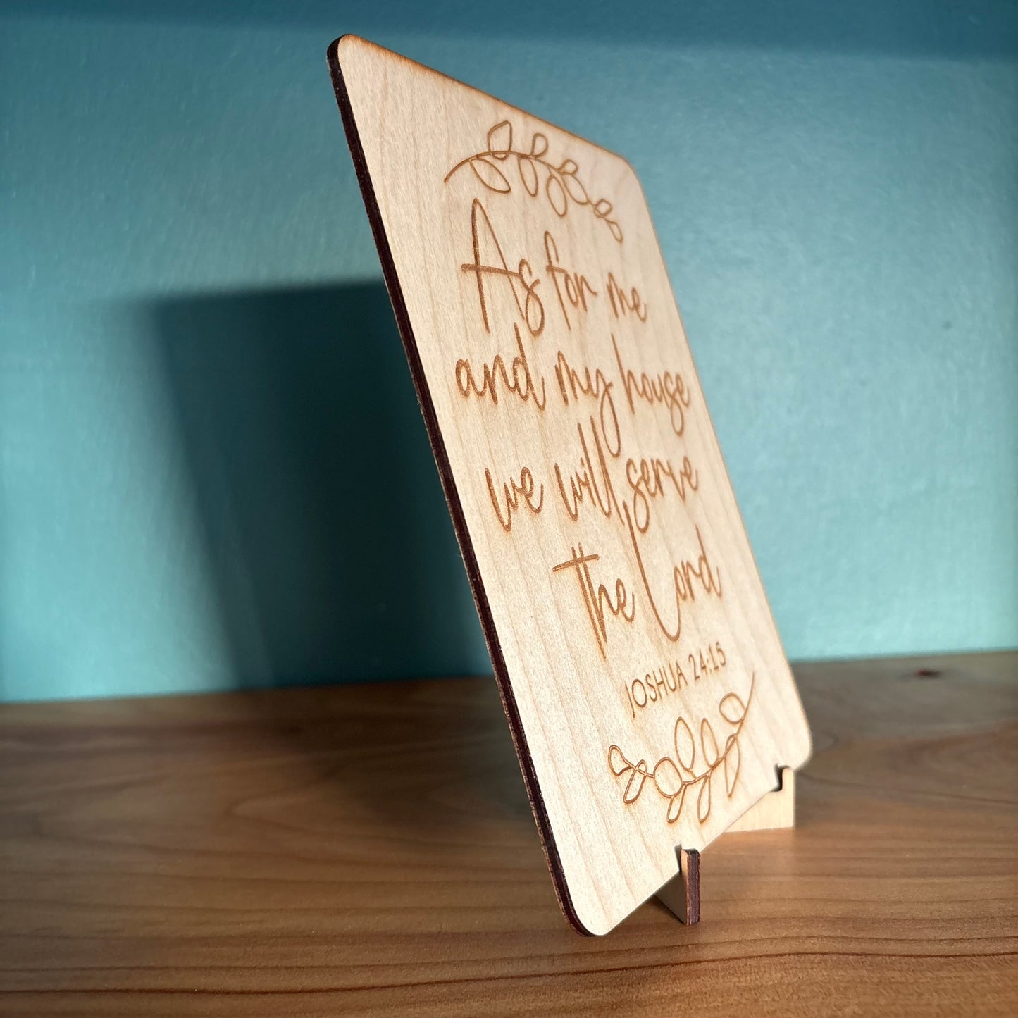 ‘As for me and my house' wood decorative plaque *IMPERFECT*
