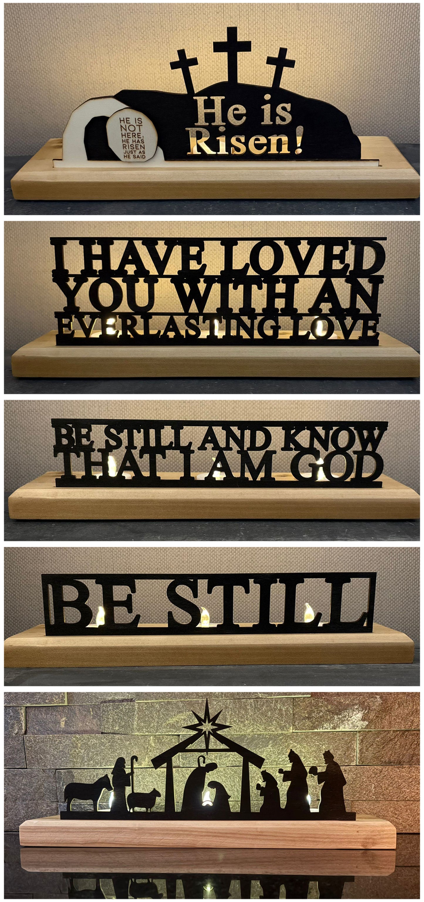 'I have loved you with an everlasting love' Silhouette TOPPER ONLY