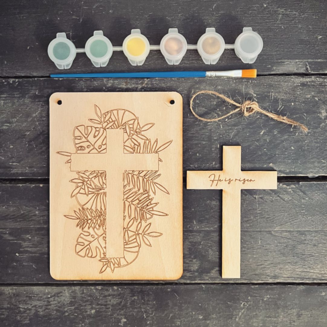 ‘He is risen' Easter themed painting set for kids