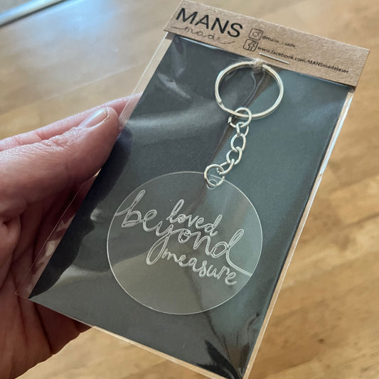 ‘Loved beyond measure' acrylic keyring