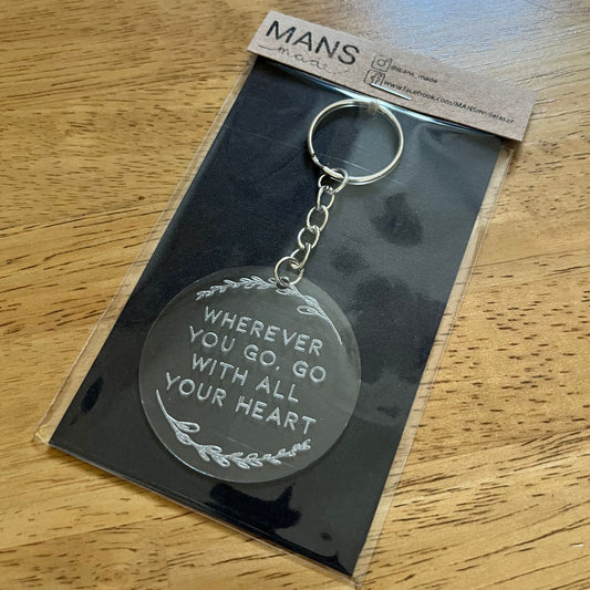 ‘Wherever you go' acrylic keyring