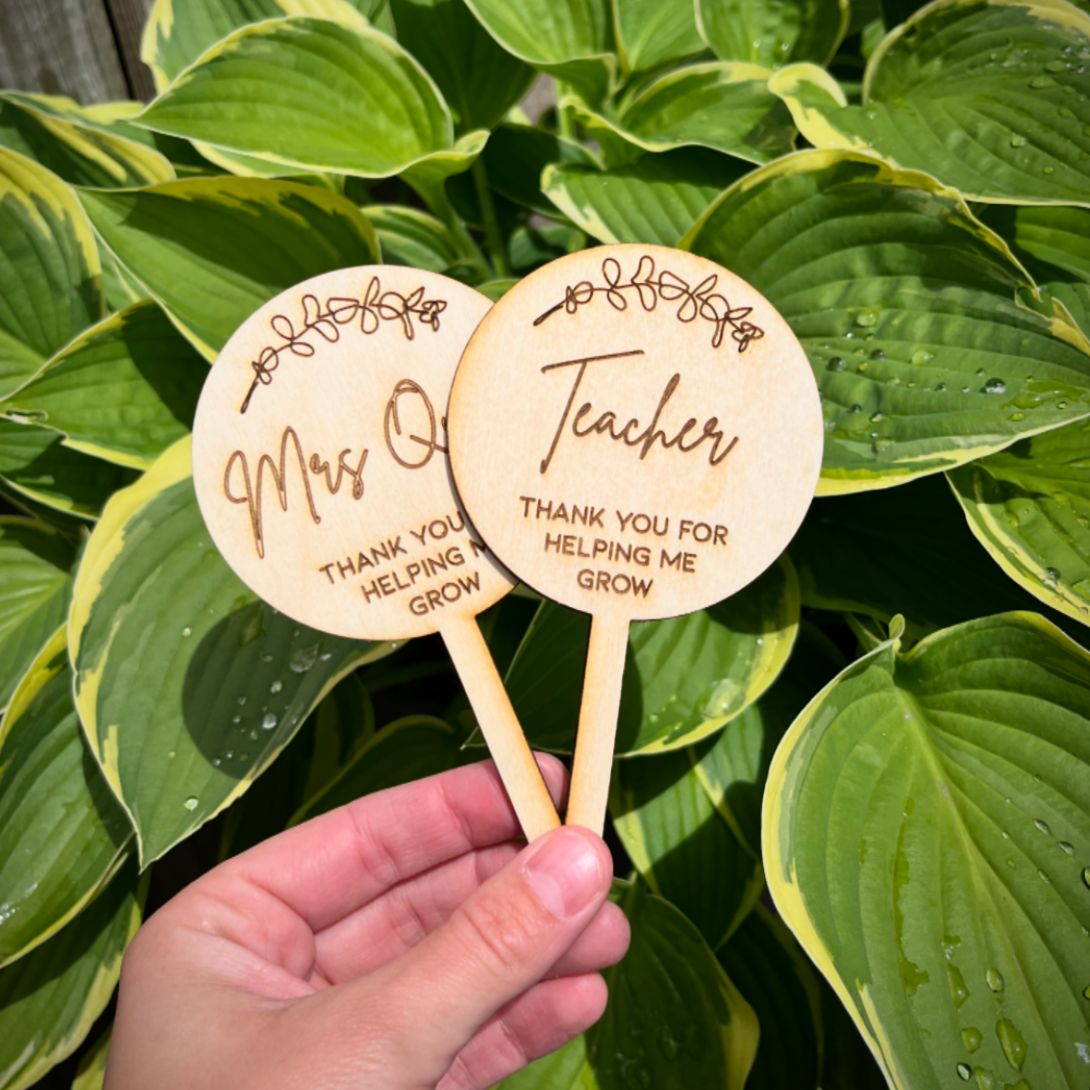 Teacher plant pick/bookmark - PERSONALISED