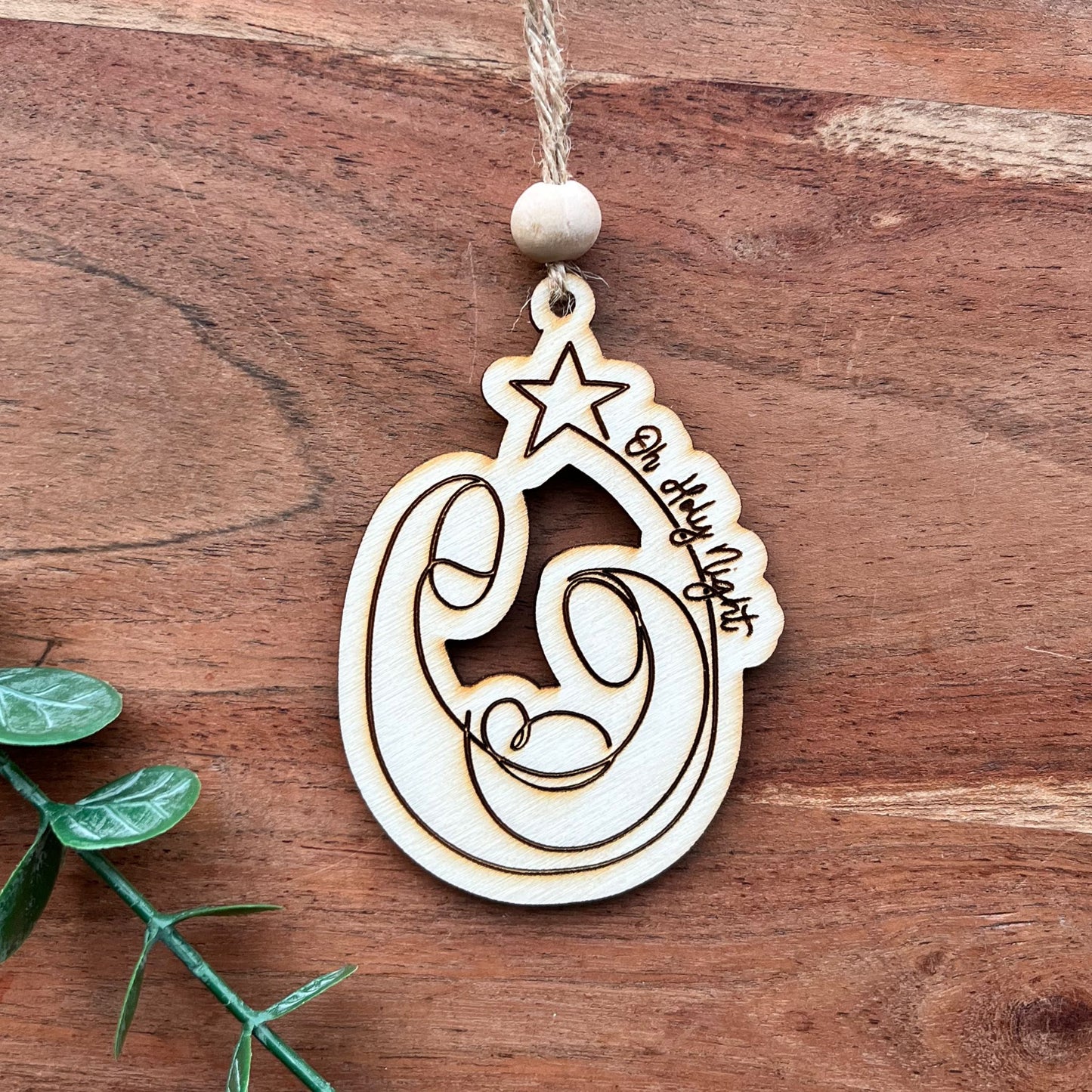 ❆ 'Oh Holy Night' Christmas bauble