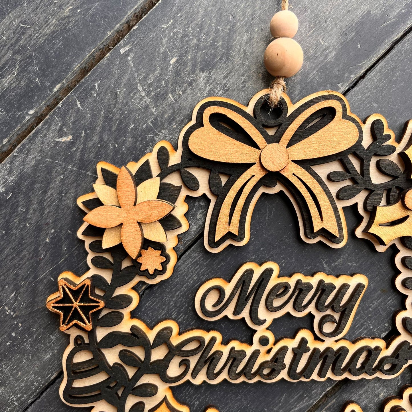 ❆ Wooden Christmas wreath - limited edition