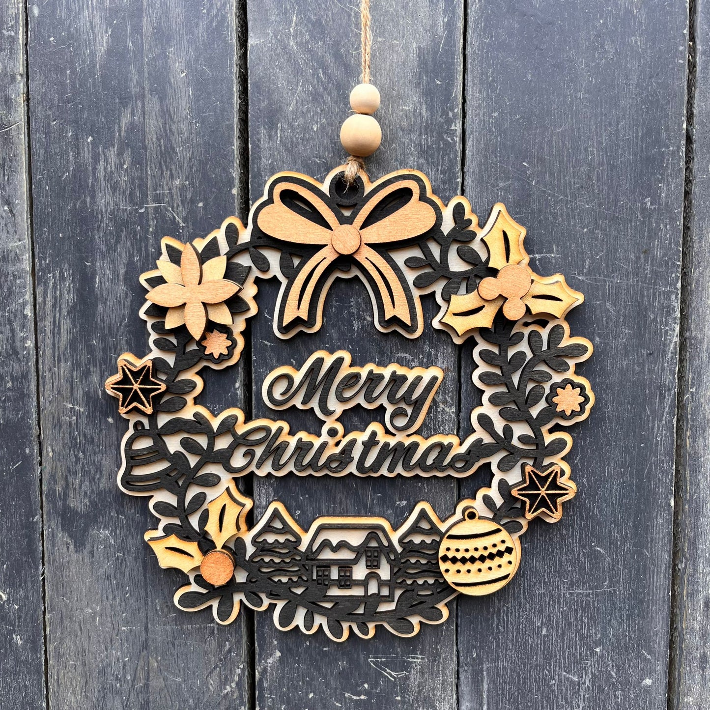 ❆ Wooden Christmas wreath - limited edition