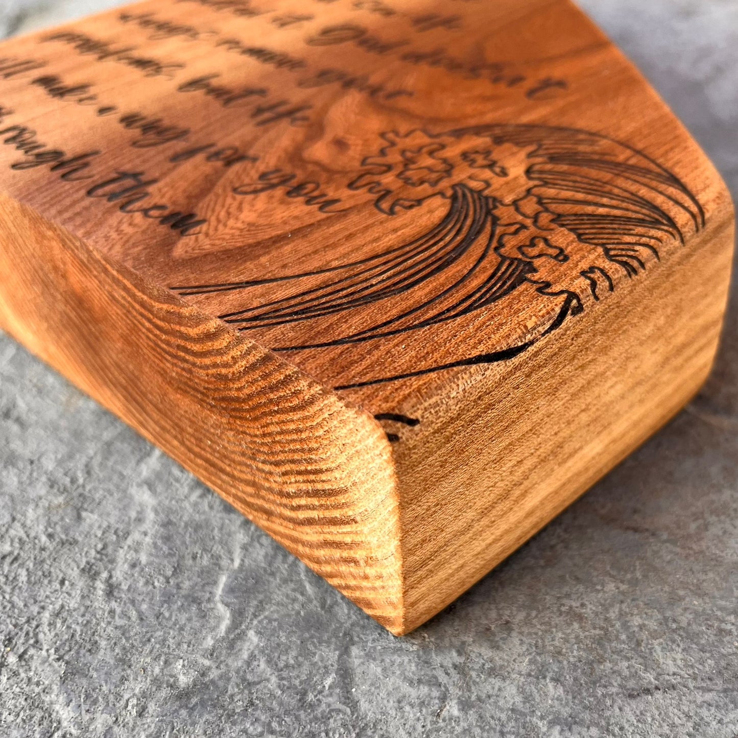 ‘God didn't remove the red sea' laser engraved live edge plaque