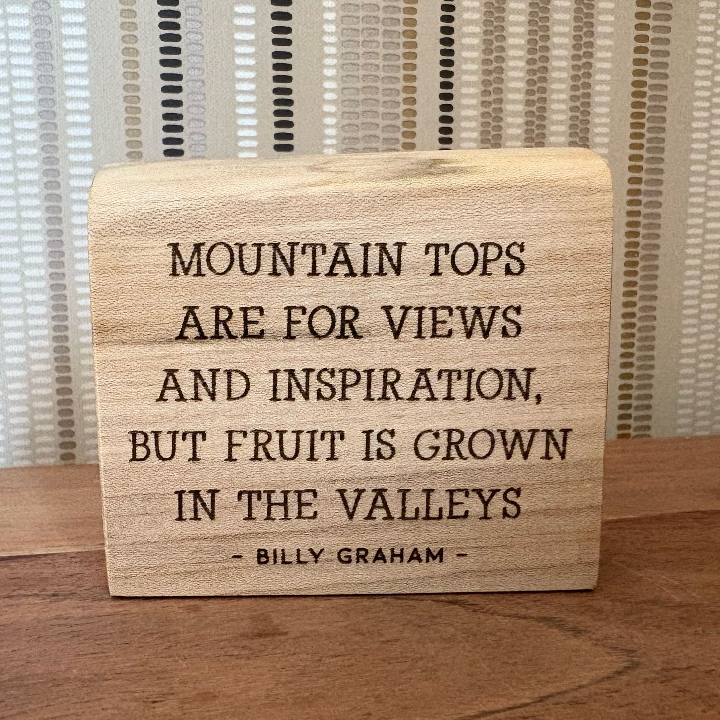 'Mountain tops and valleys' live edge mini plaque