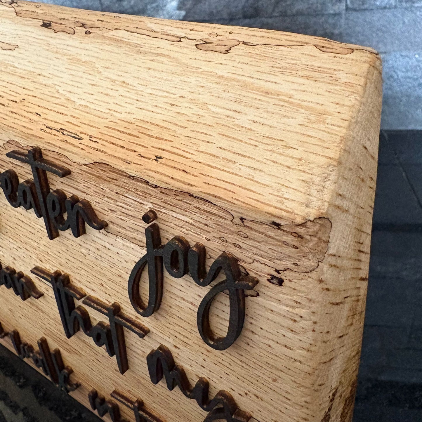 'No greater joy...my children walk in truth' - live edge rustic decorative plaque