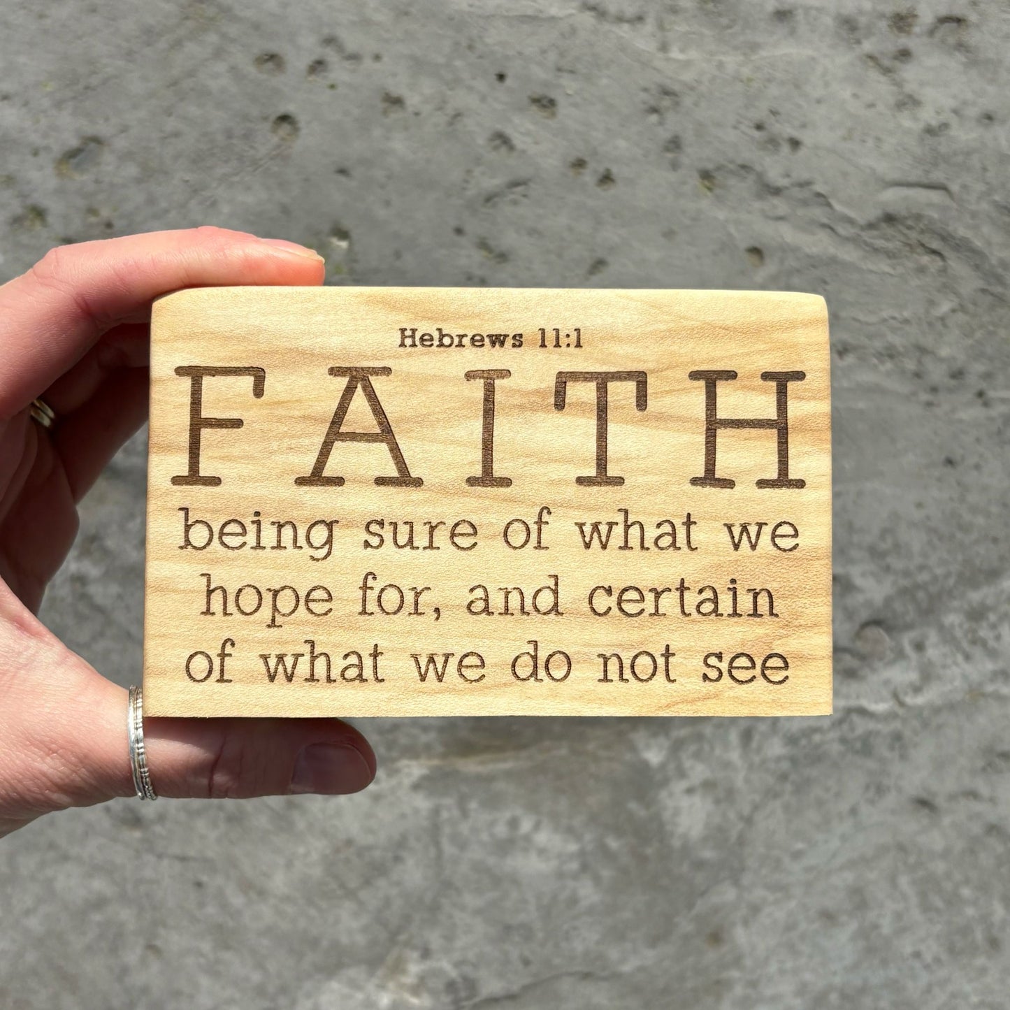 'FAITH' - live edge wooden plaque