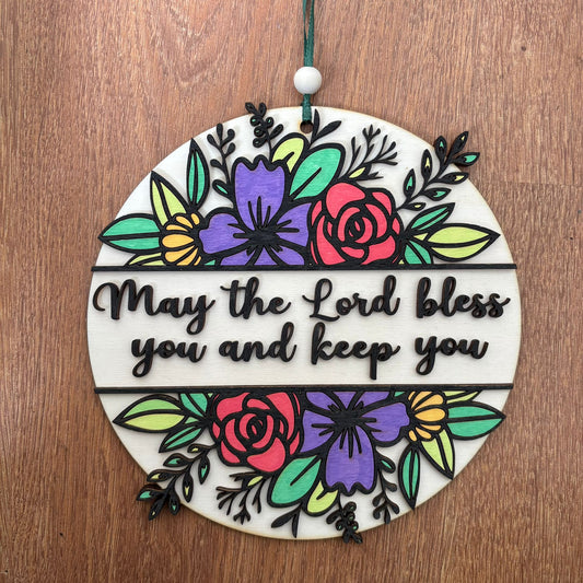 ‘May the Lord bless you and keep you' - wooden hanging plaque