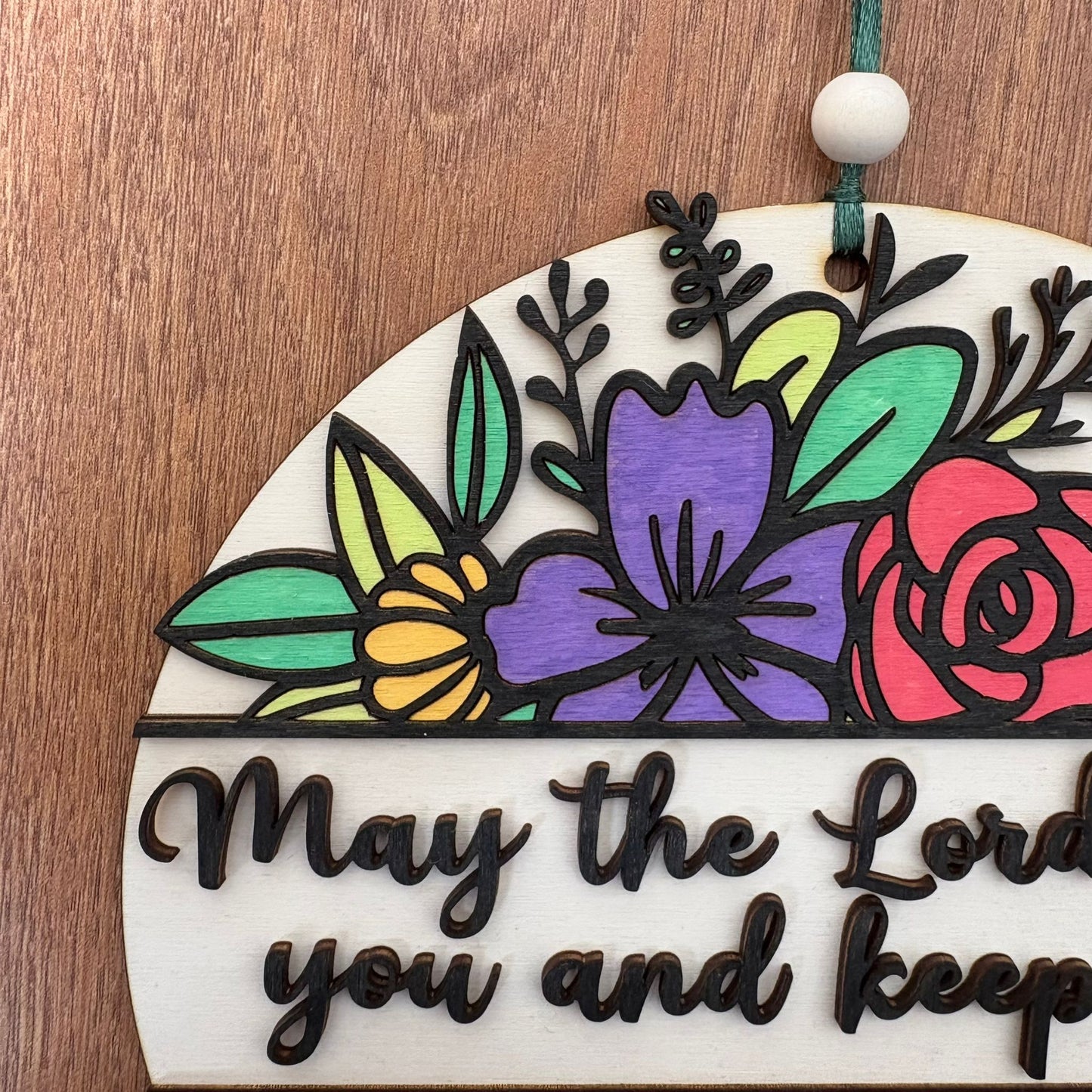 ‘May the Lord bless you and keep you' - wooden hanging plaque