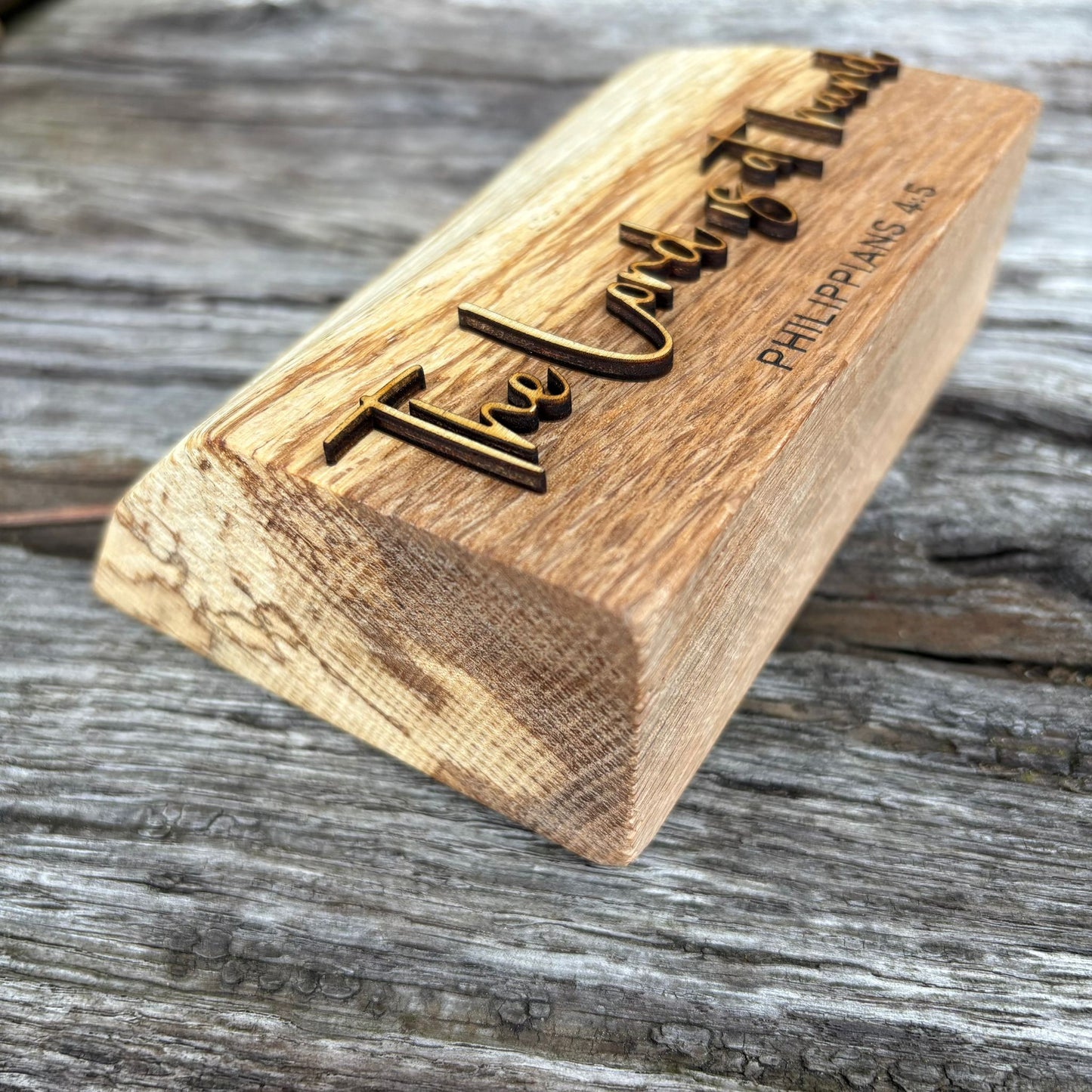 'The Lord is at hand' - rustic decorative plaque