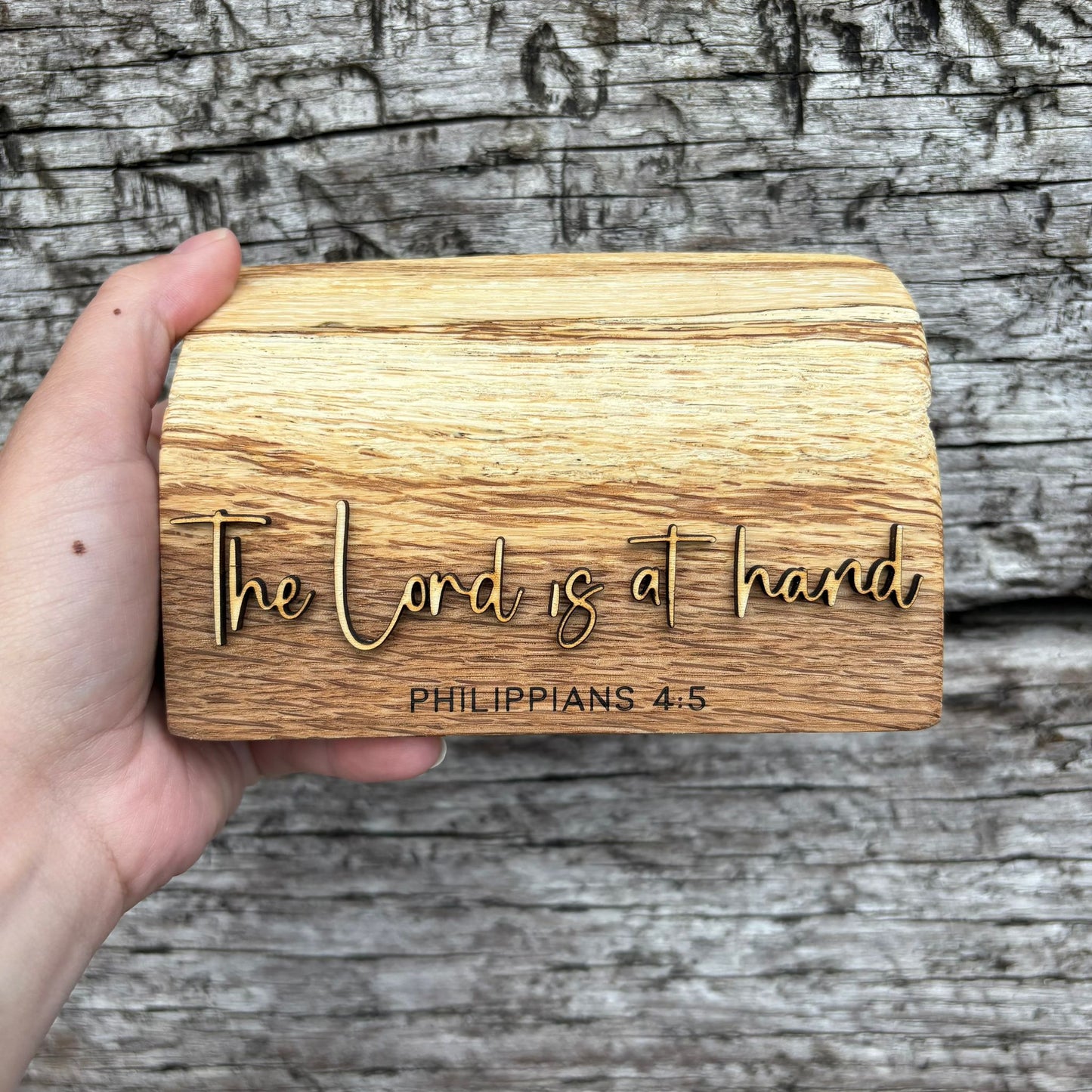 'The Lord is at hand' - rustic decorative plaque