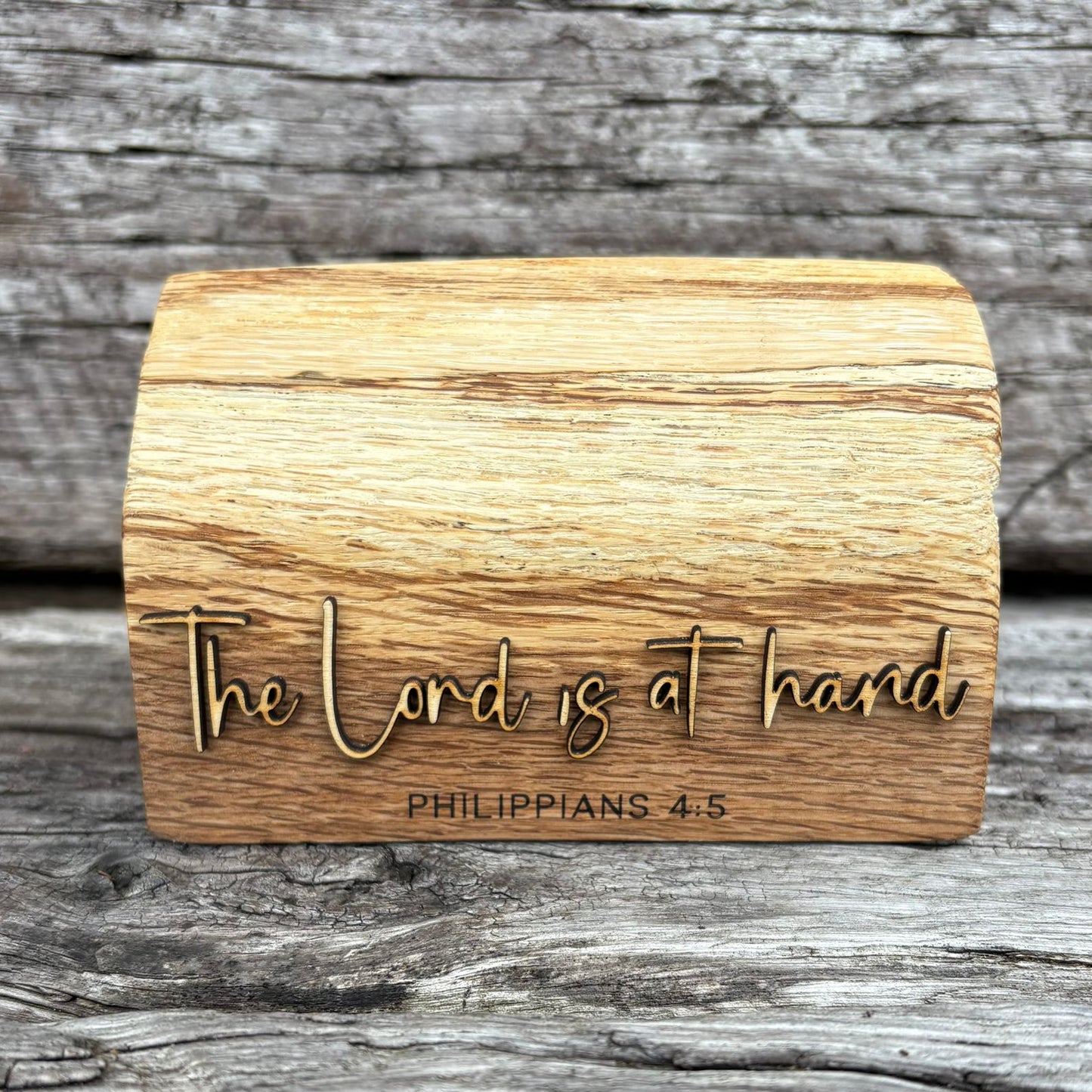 'The Lord is at hand' - rustic decorative plaque