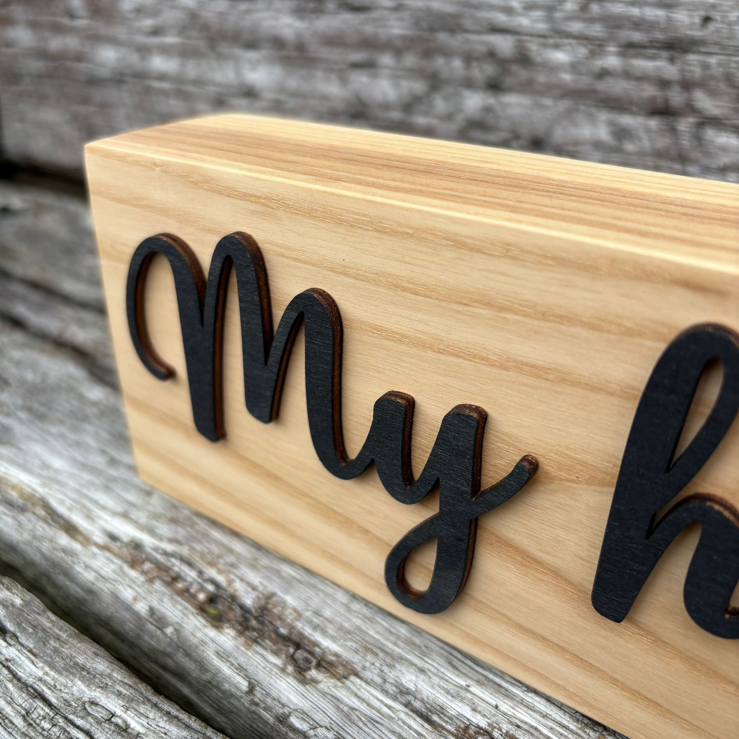 'My hope is in you' - decorative ash plaque