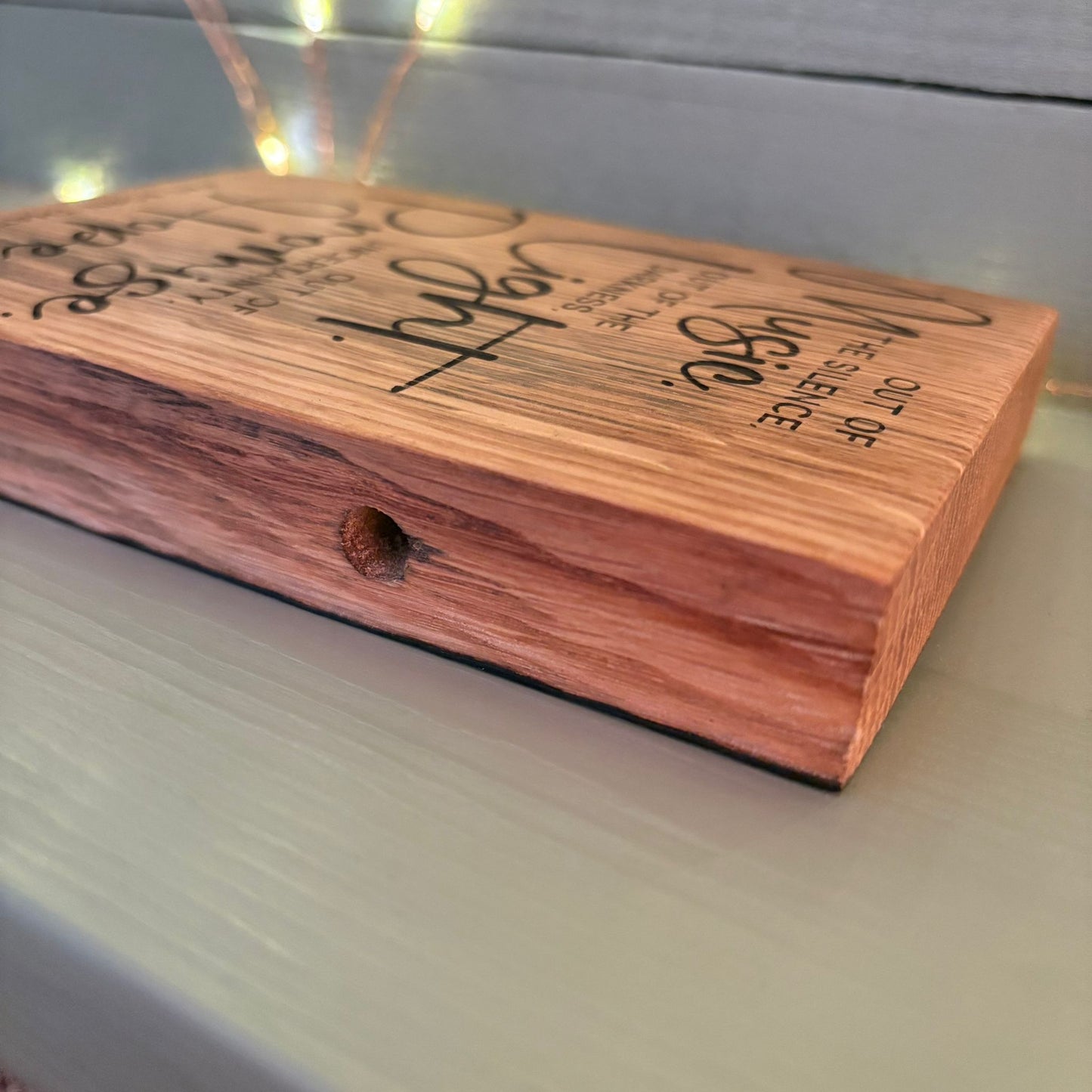 ❆'Hope was born that night' barrel plaque