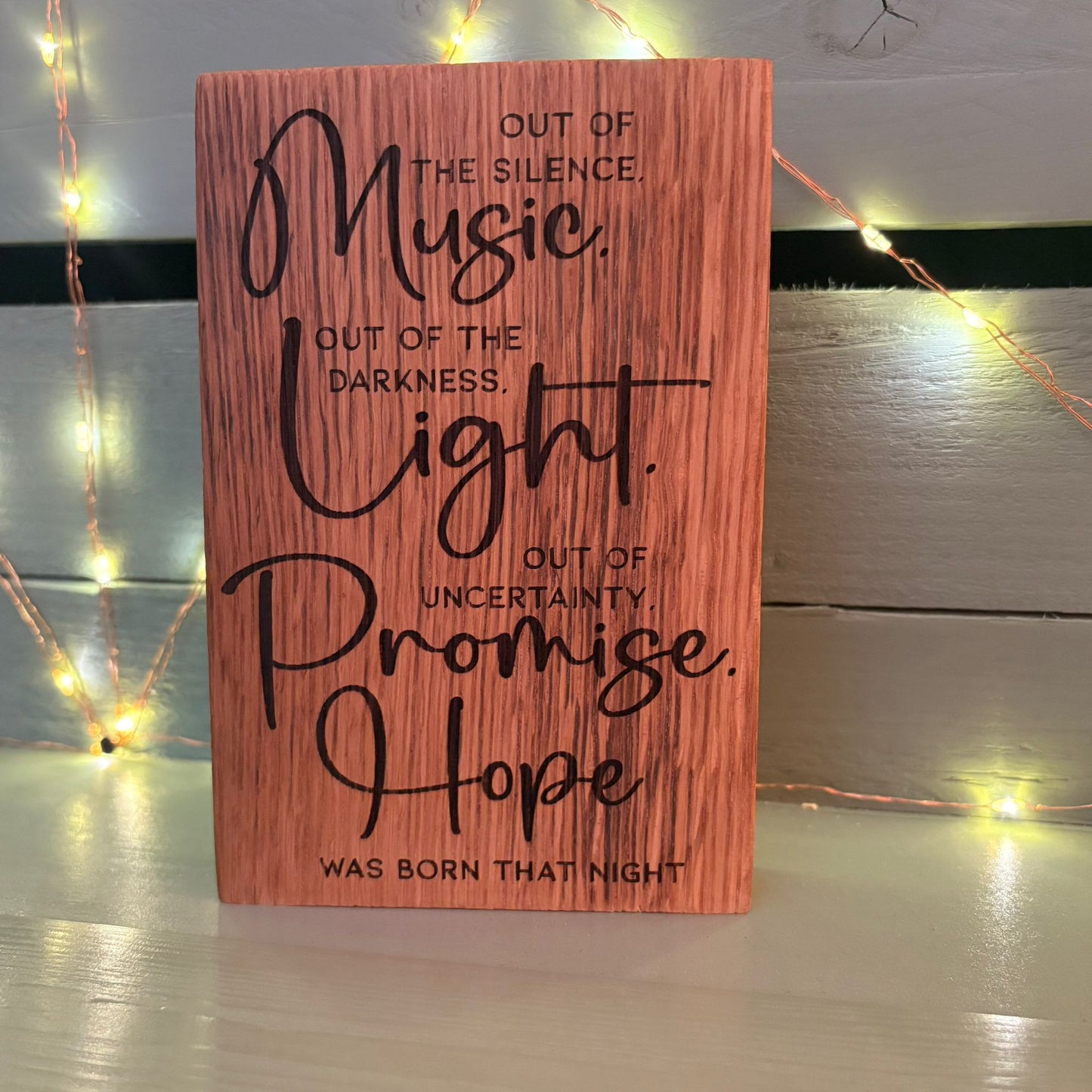 ❆'Hope was born that night' barrel plaque