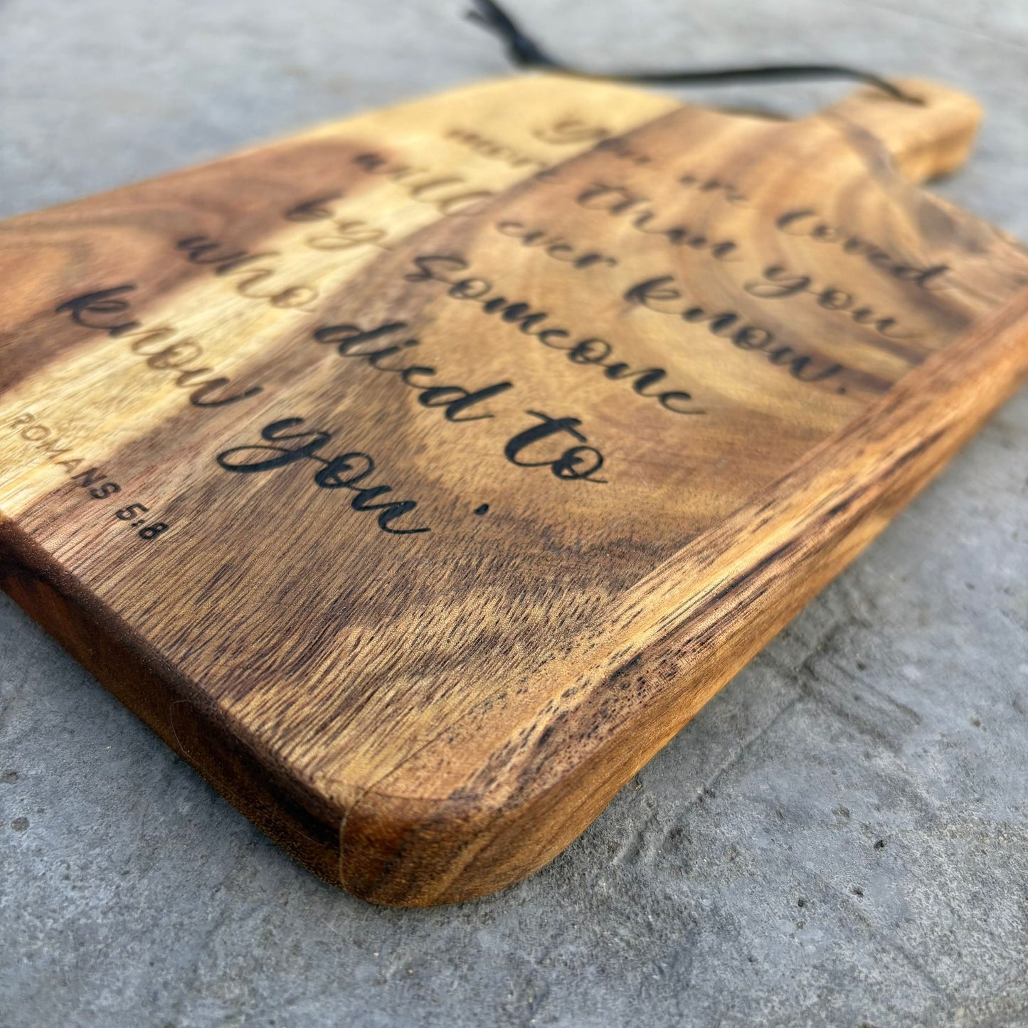 'You are loved more than you will ever know' - laser engraved decorative wooden board