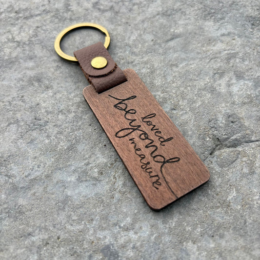 ‘Loved beyond measure' keyring