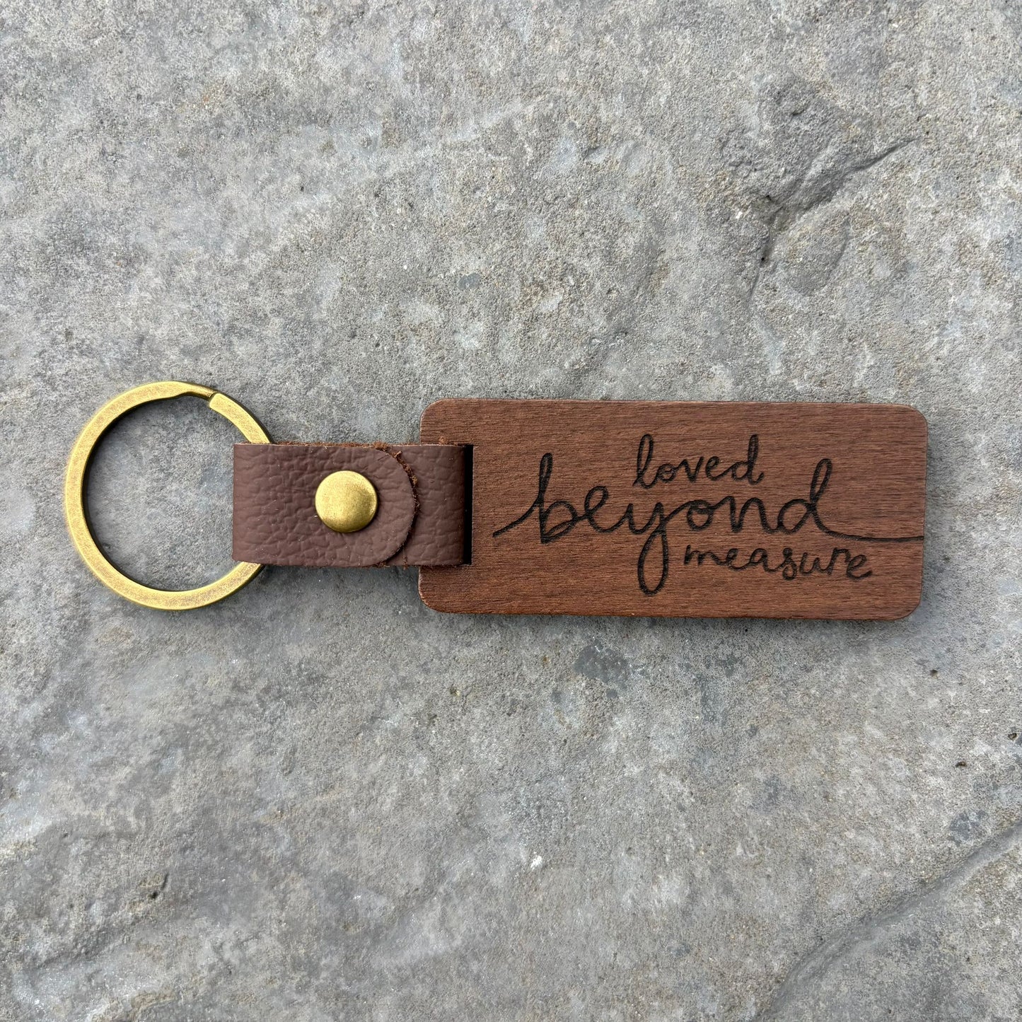 ‘Loved beyond measure' keyring