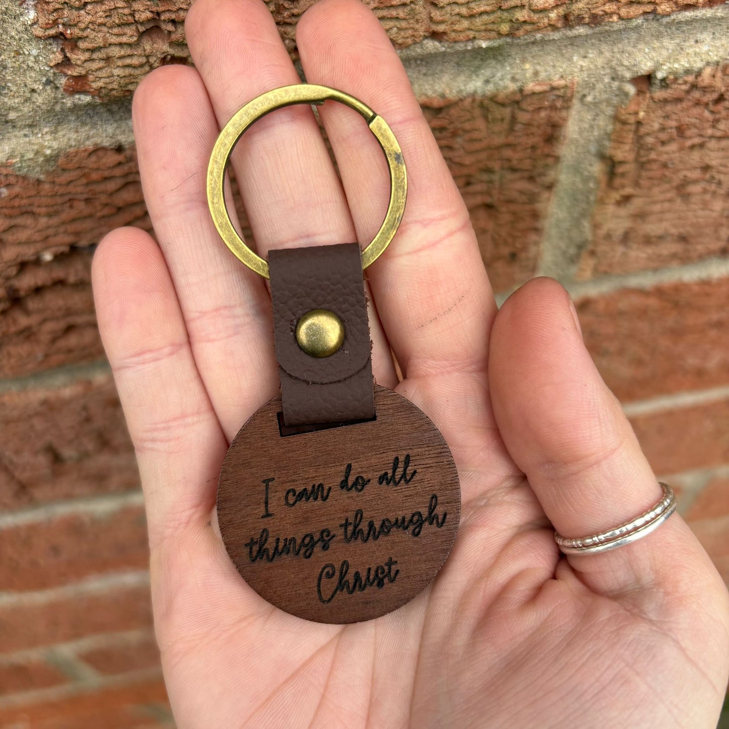 'I can do all things through Christ' keyring