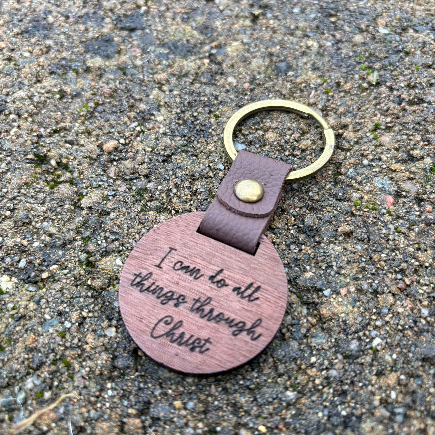 'I can do all things through Christ' keyring