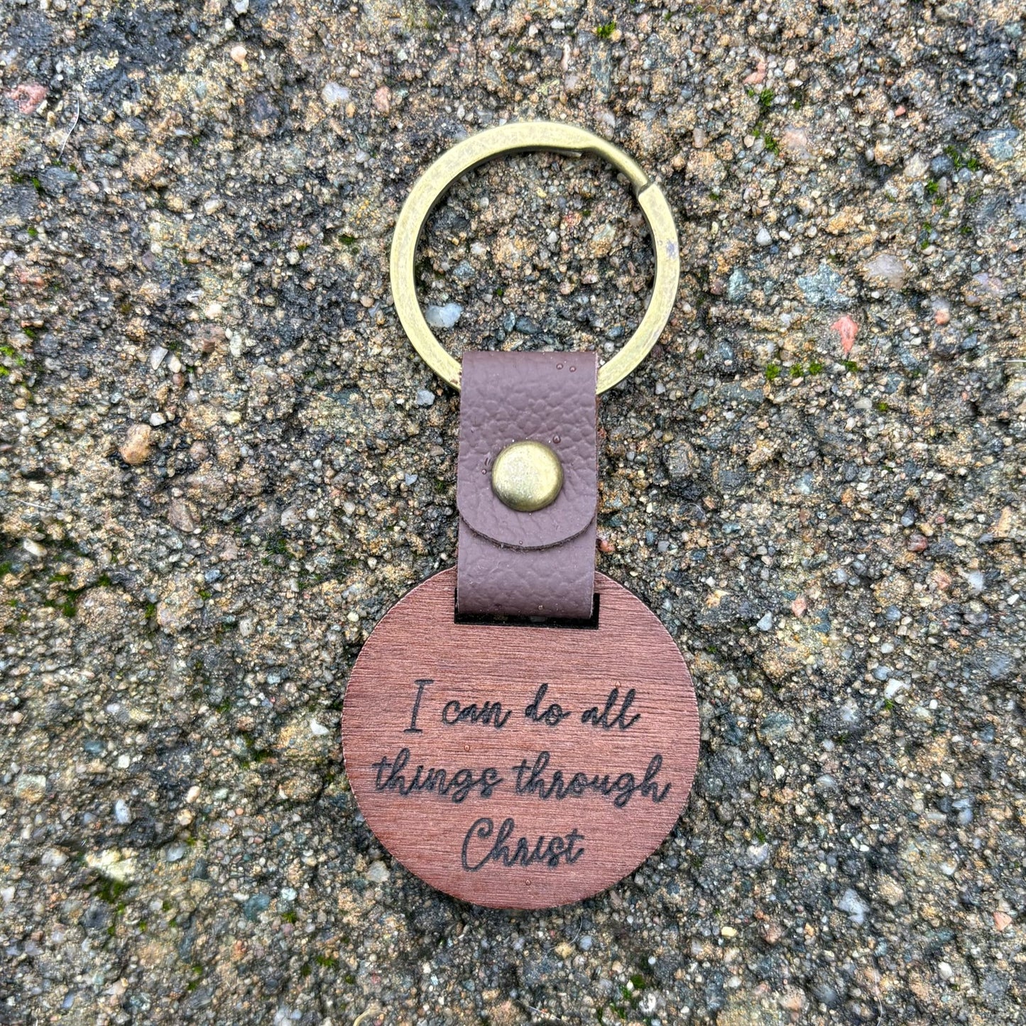 'I can do all things through Christ' keyring