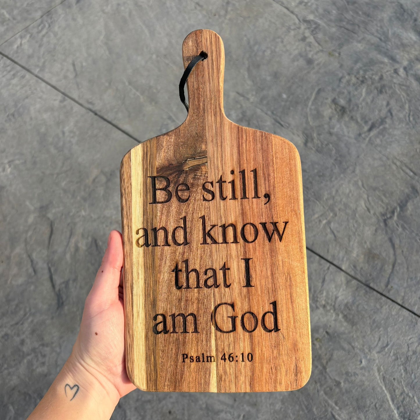 'Be still' laser engraved decorative wooden board