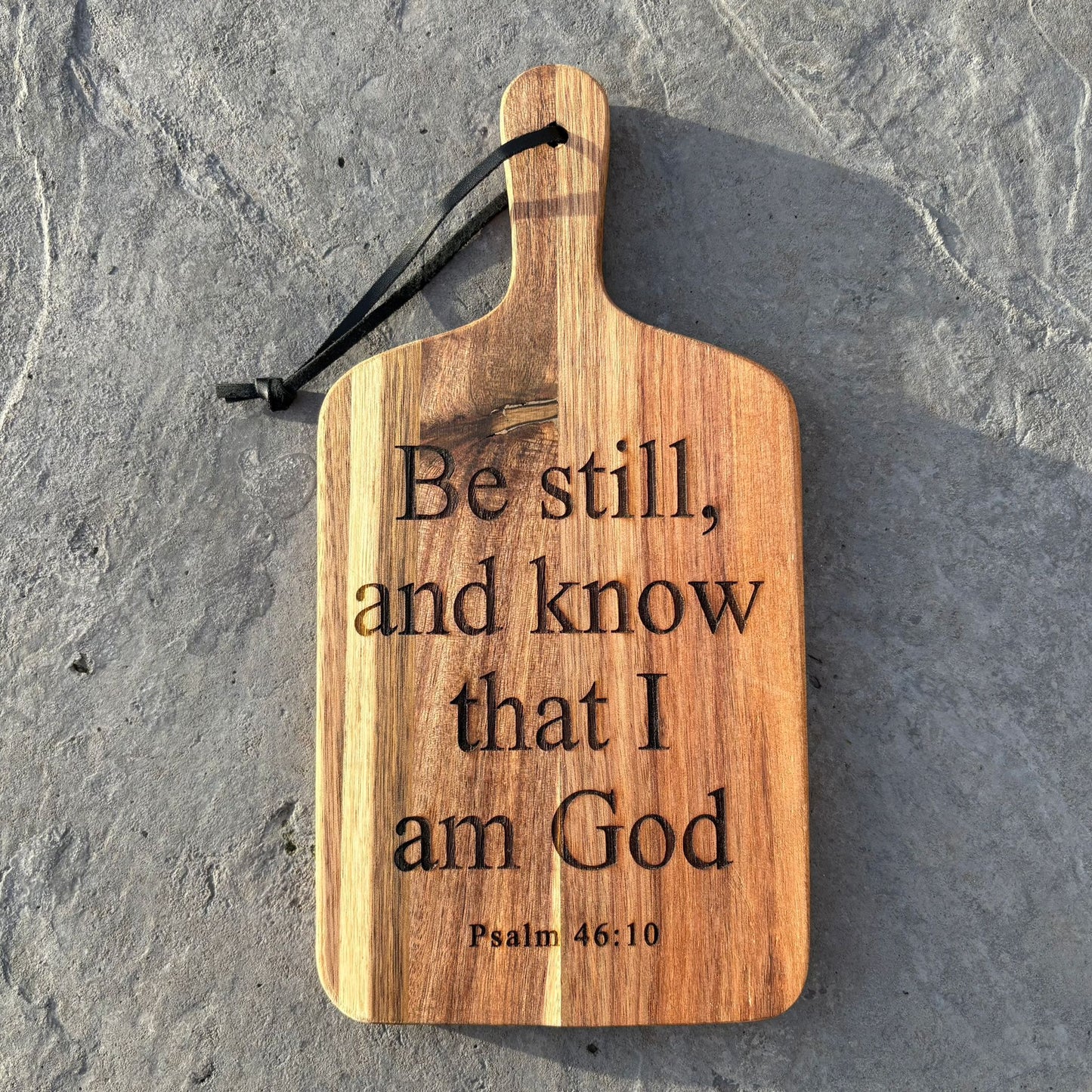 'Be still' laser engraved decorative wooden board