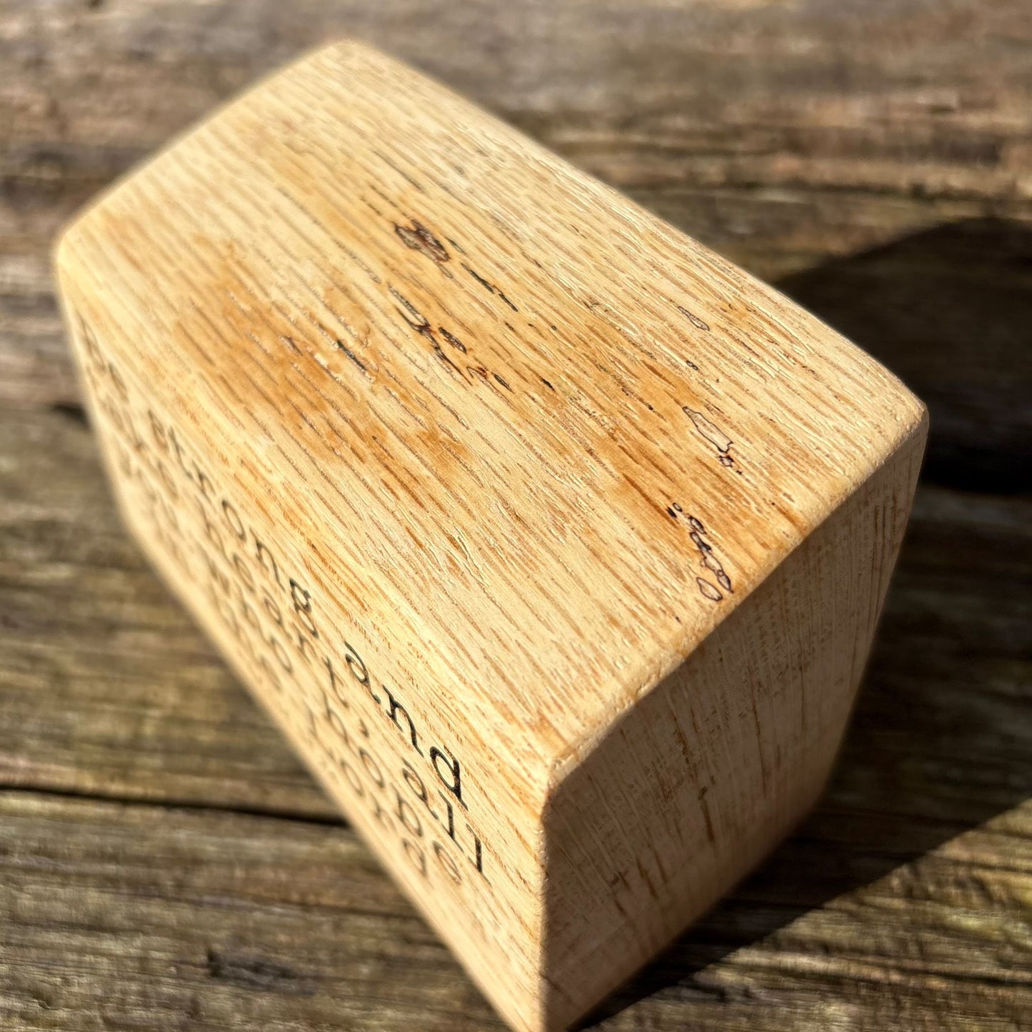 'Be strong and take heart' live edge plaque