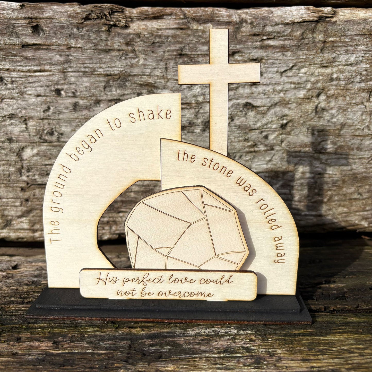 'His perfect love could not be overcome' Easter themed display