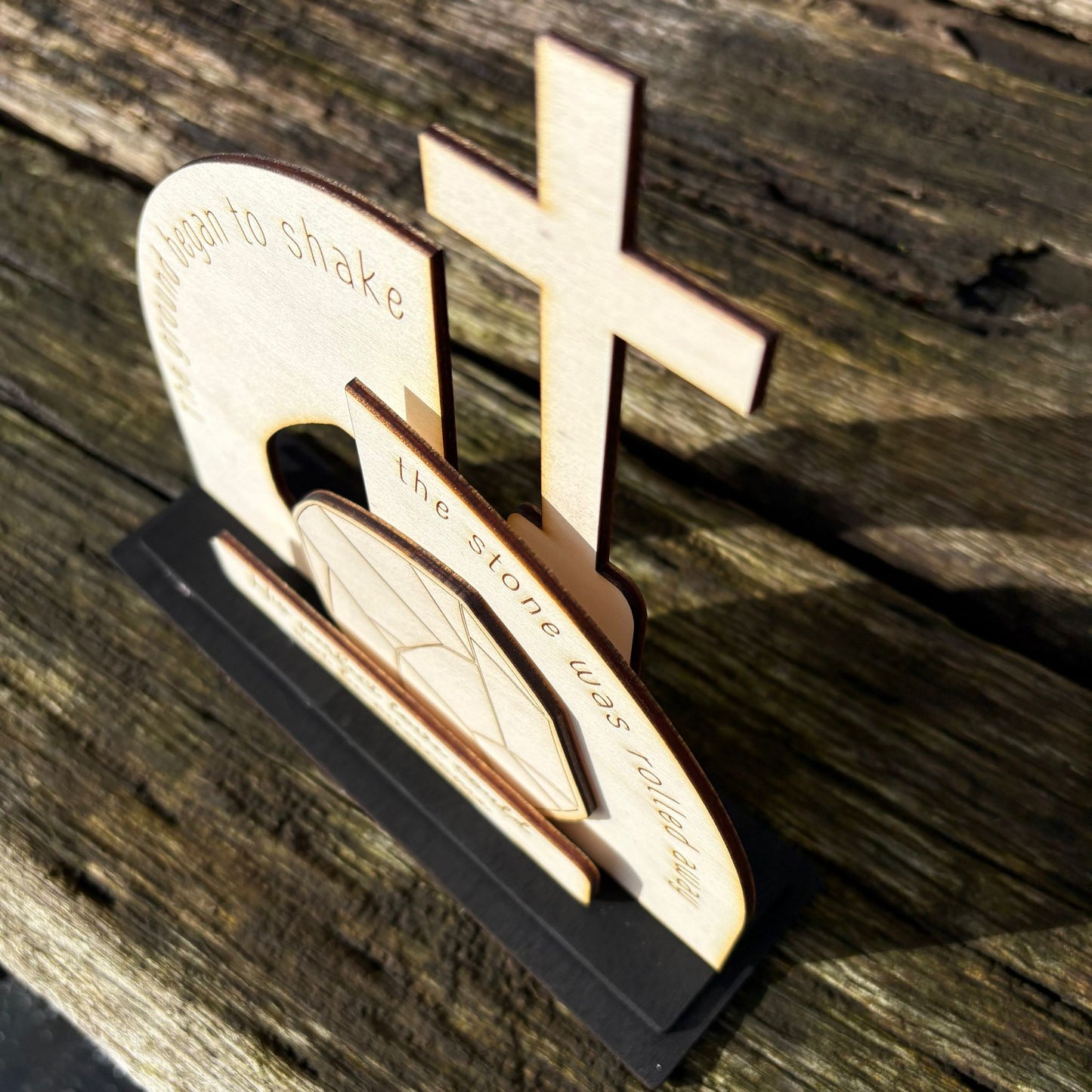 'His perfect love could not be overcome' Easter themed display
