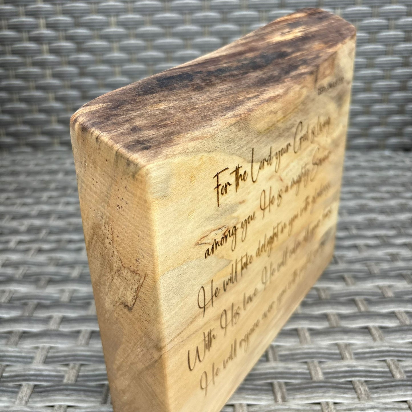 'For the Lord your God is living among you' sycamore decorative plaque