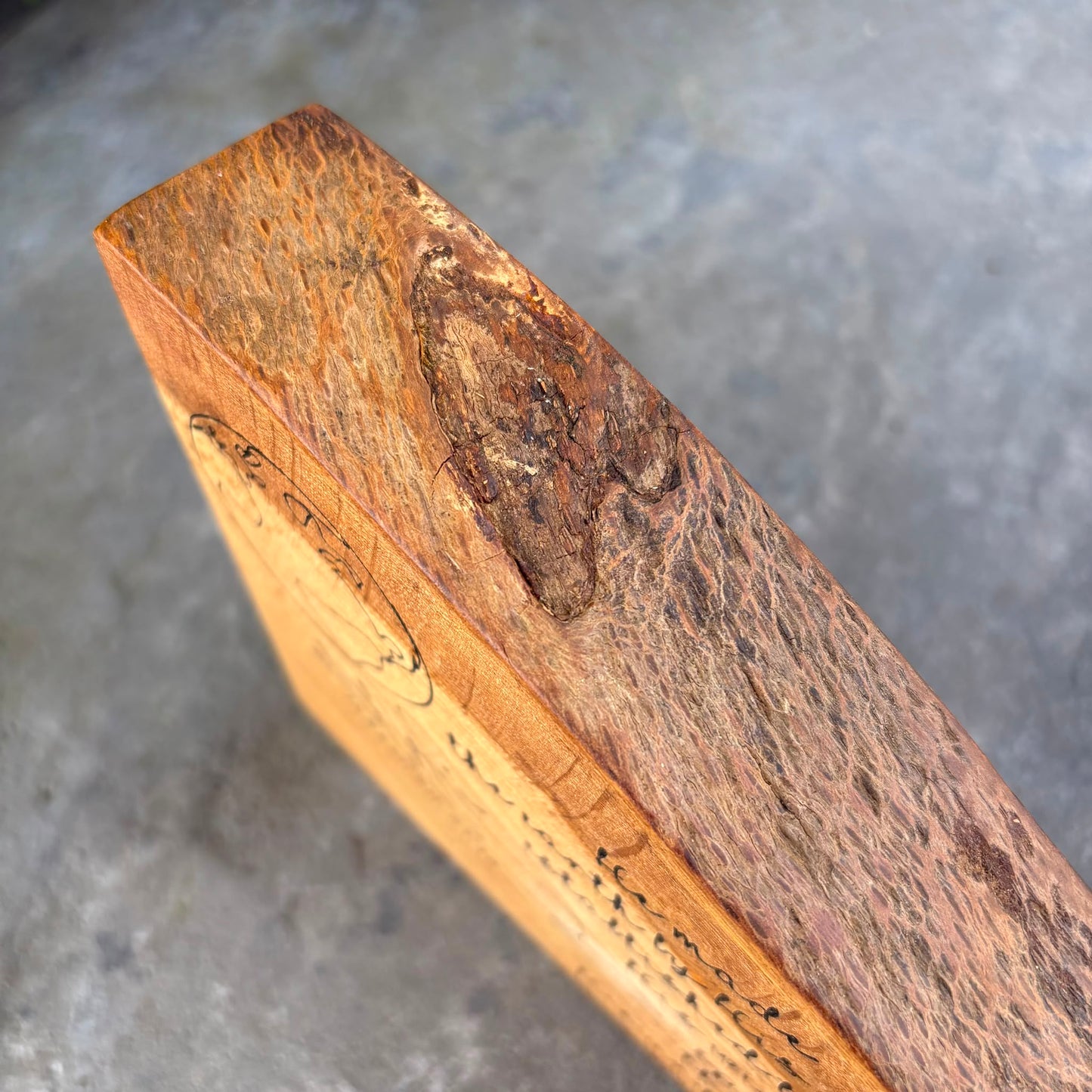'By His power, wisdom and understanding' decorative live edge plaque