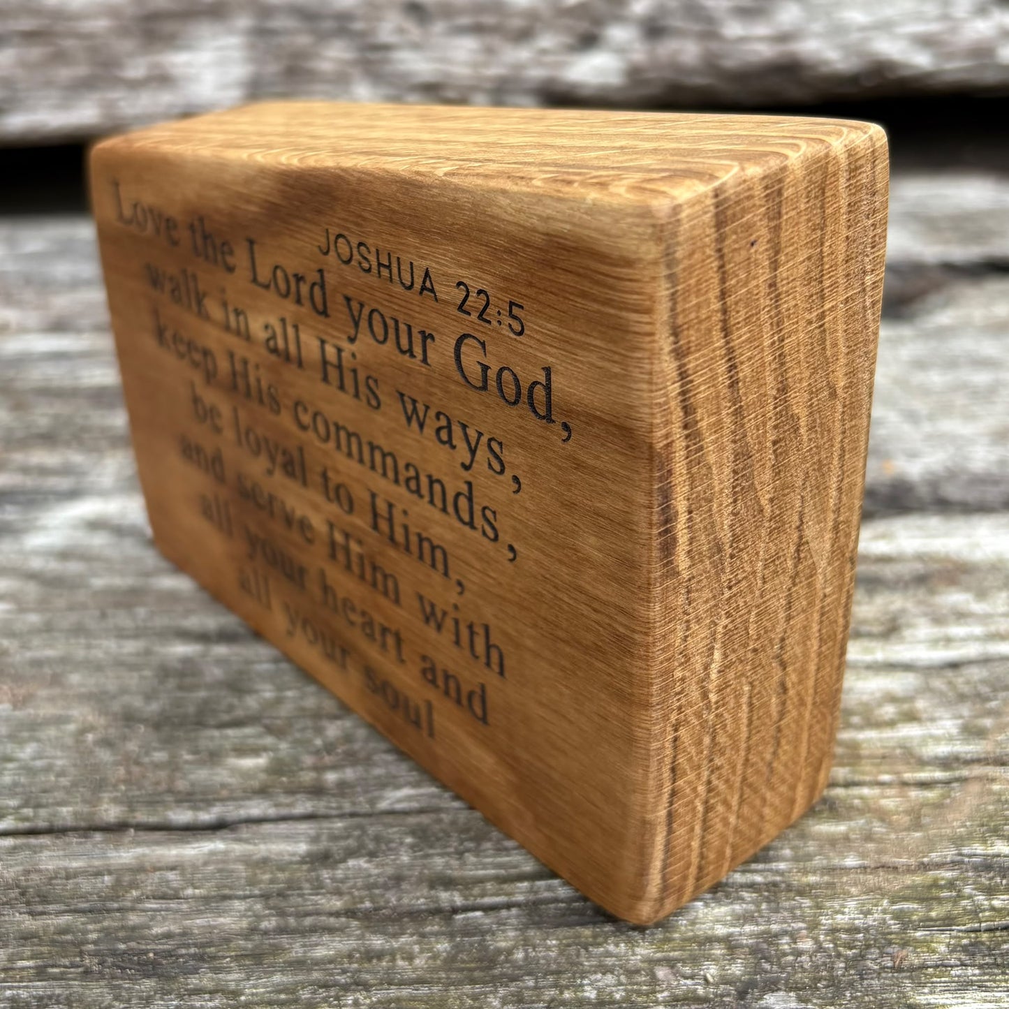 'Love the Lord your God, walk in His ways...' decorative plaque