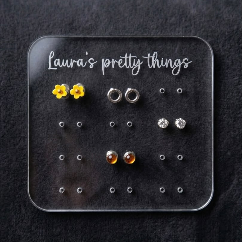 Acrylic earring holder