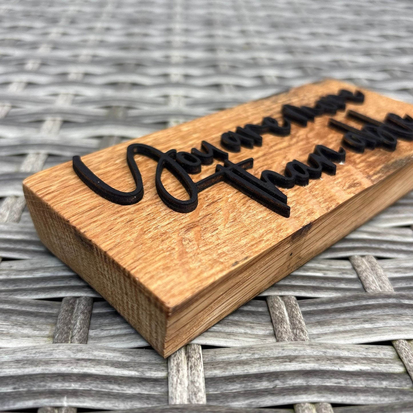 'You are more than able' small decorative oak plaque