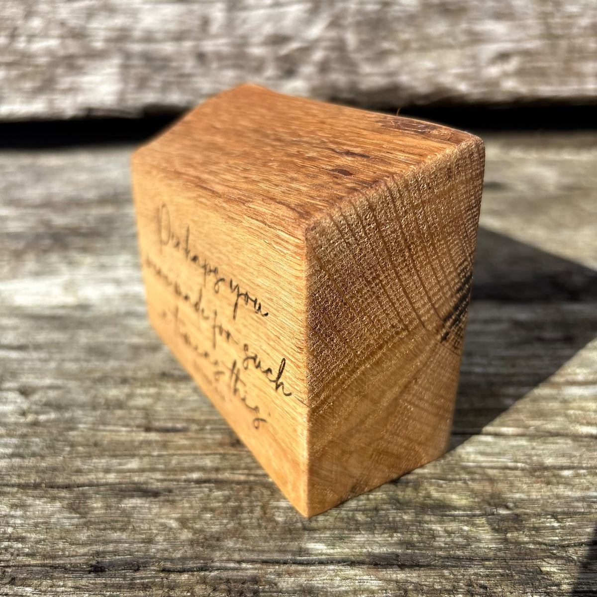 'Perhaps you were made for such a time as this' live edge decorative plaque