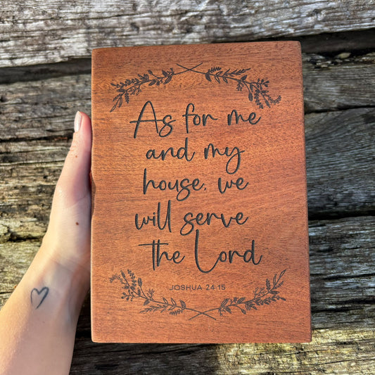 'As for me and my house' - mahogany decorative plaque OR key rack