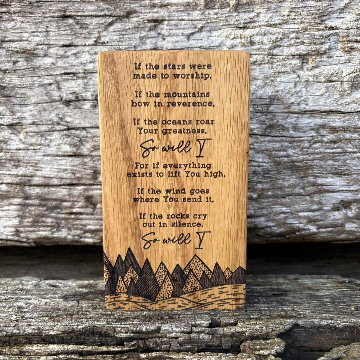 'So will I' decorative ash plaque