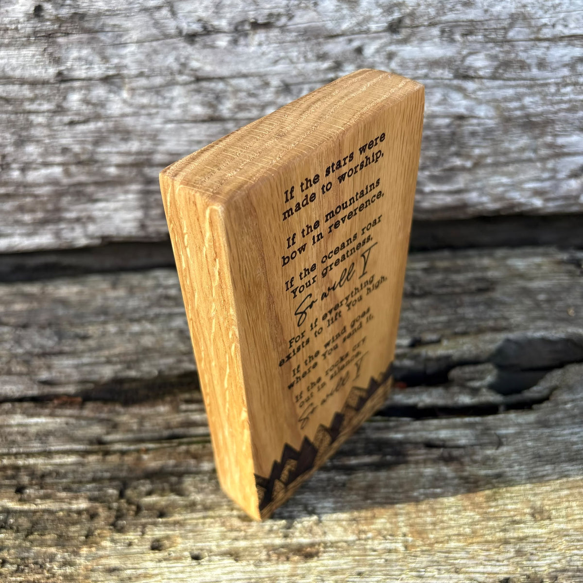 'So will I' decorative ash plaque